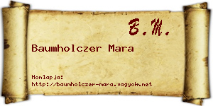 Baumholczer Mara névjegykártya